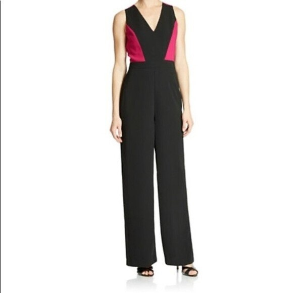 Belle Badgley Mischka V Neck Jumpsuit - Picture 1 of 9